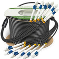 250 Meters 6 Core Industrial TPU LC to LC Outdoor Armored Fiber Optic Cable by YUTIANHOME