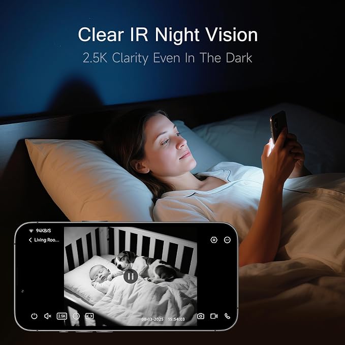 2.5K Indoor Security Camera 4pack, Free AI Person/Pet/Cry Detection, 4MP - Image 6