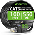 Aqerrow Cat6 Ethernet Cable 100FT, Outdoor Direct Burial Cat 6 Cable 24AWG High by EthernetCable