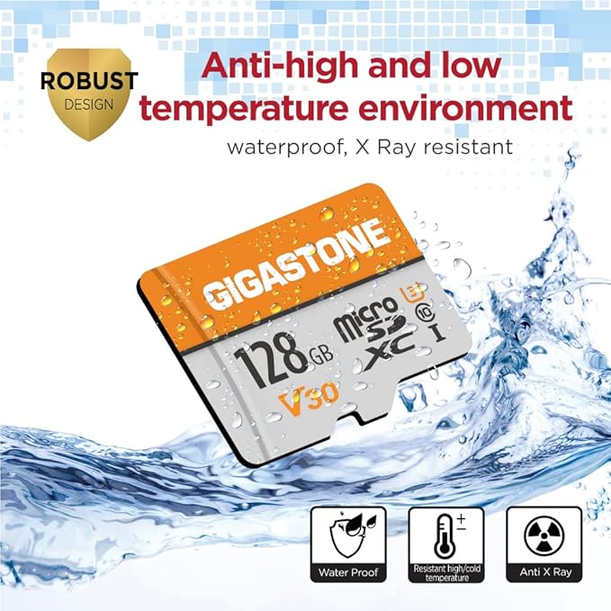 GIGASTONE 128GB Micro SD Card 5-Pack, A1 V30 4K Video Recording, Surveillance - Image 6