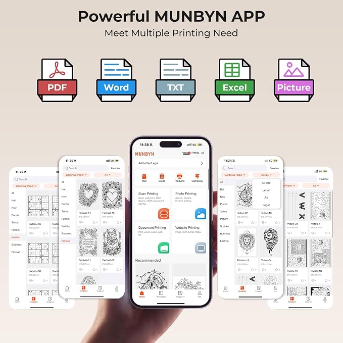MUNBYN Portable Printer Wireless - Image 7