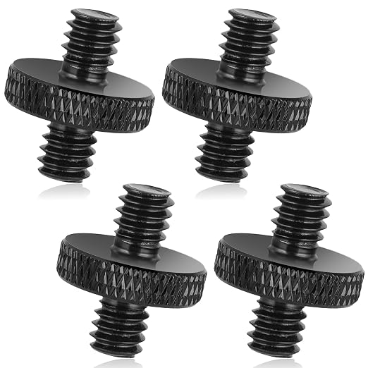 1/4" Male to 1/4" Male Tripod Screw, Double Head Converter Precision Made by Mozeat+Lens