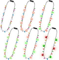 6PCS Light Up Christmas Necklaces, 3 Glow Modes Multicolor Xmas Accessories by Traplace