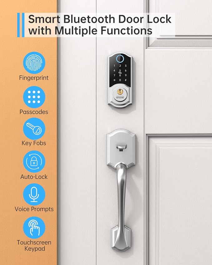Smart Front Door Lock Set: SMONET Keyless Entry Door Lock - Image 4