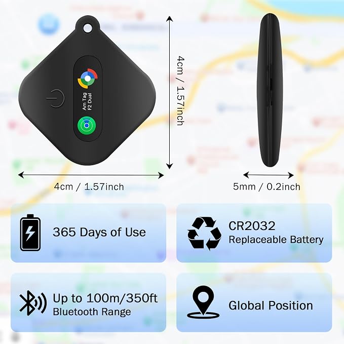 Dual System Bluetooth Tracker for iOS or Android-1Packs, Compatible - Image 3