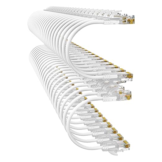 Cat6a Patch Cables 1ft Slim, Cat6 Ethernet Patch Cable Pure Copper, Flexible by 10Gsupxsel