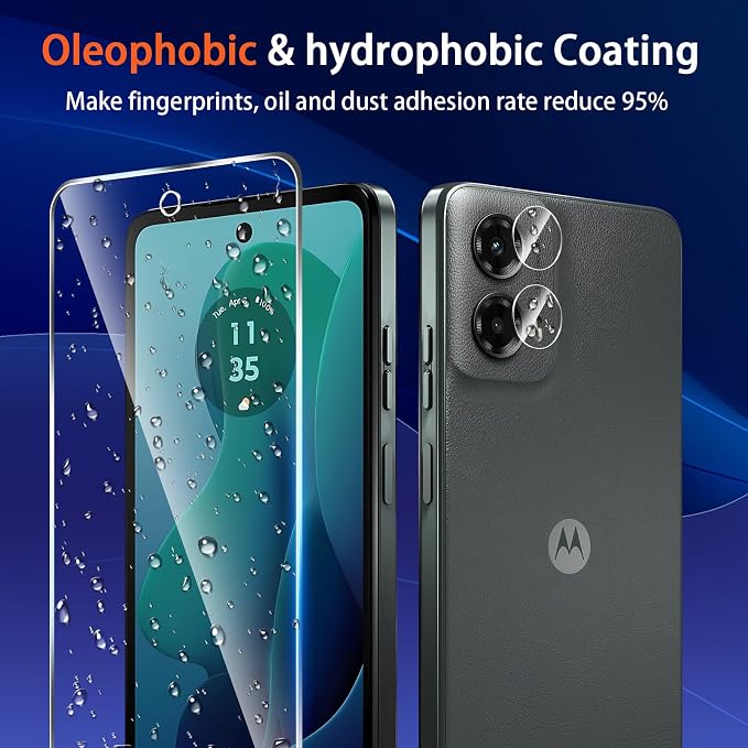 Designed for Motorola Moto G 5G 2024 Tempered Glass Screen Protector + Camera - Image 5