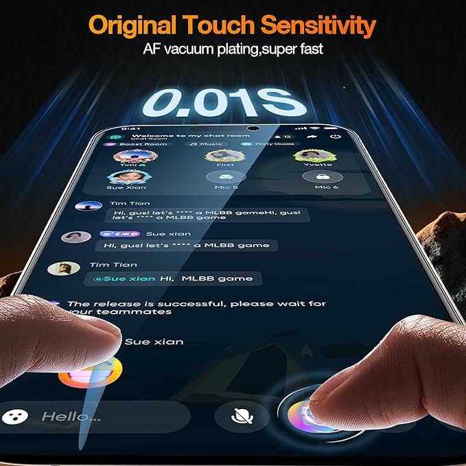 YMHML 3 Pack Compatible for iPhone 16 Pro Max Privacy Screen Protector Tempered - Image 4