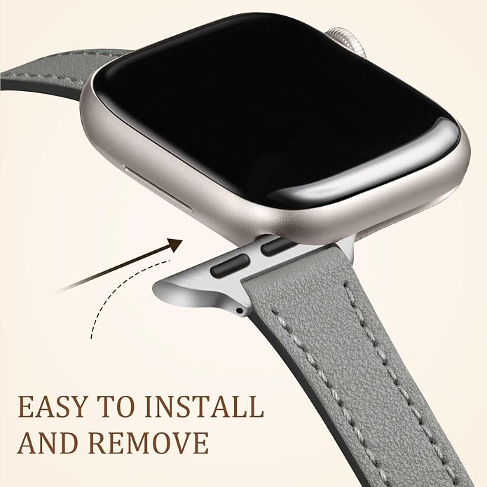 Charlam Slim Leather Band Compatible - Image 4