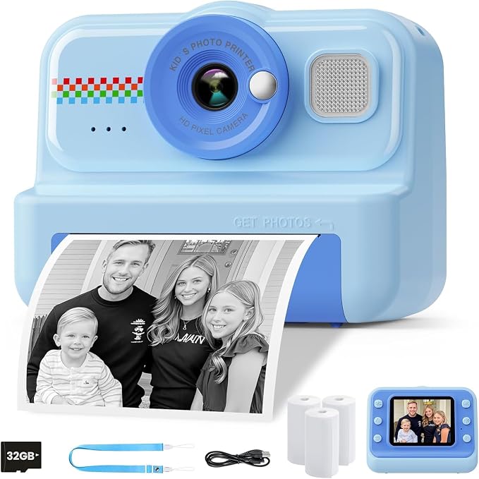 Instant Cameras Instant Print Paper, 6 Rolls Black & White Print Paper - Image 2