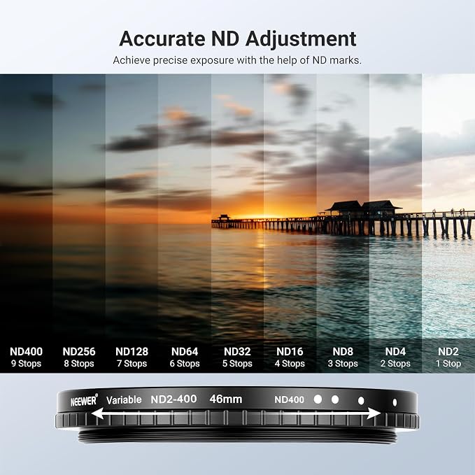 NEEWER 46mm Variable ND + CPL + UV Filter Kit - Image 4