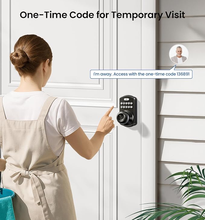 Veise KS03 Keypad Door Knob Lock, Keyless Entry Digital Lock - Image 5