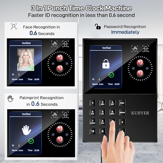 KUIIYER 3 in 1 Employees Time Clocks - Image 3