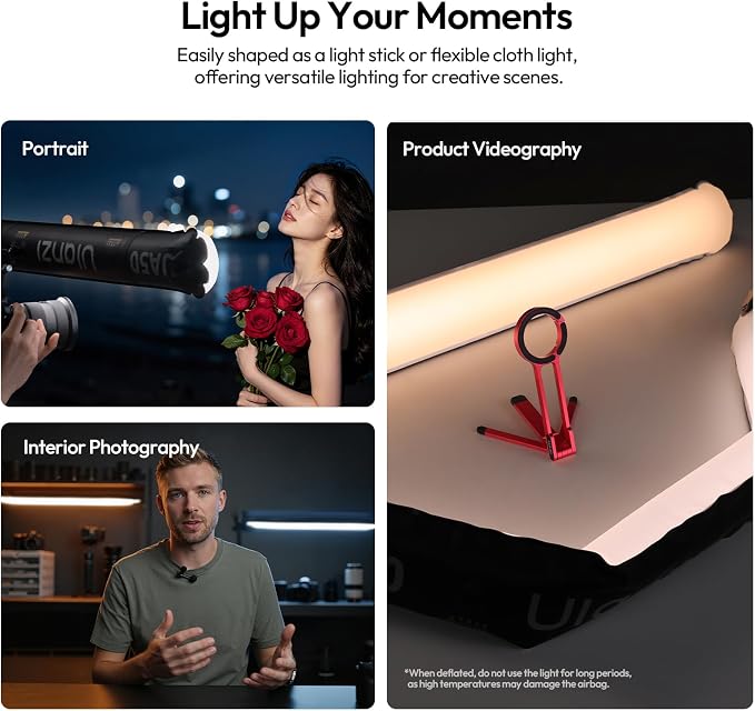 Ulanzi UA50 50W Inflatable LED Air Pillar Light 2700K-6500K Bi-Color Video - Image 5