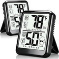 Antonki 2-Pack Room Thermometer, Digital Small Hygrometer Indoor Thermometer by Antonki
