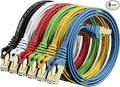 Cat 7 Ethernet Cable 1 ft 6 Pack Cat7 Flat Shielded Ethernet Patch Cables by CableGeeker