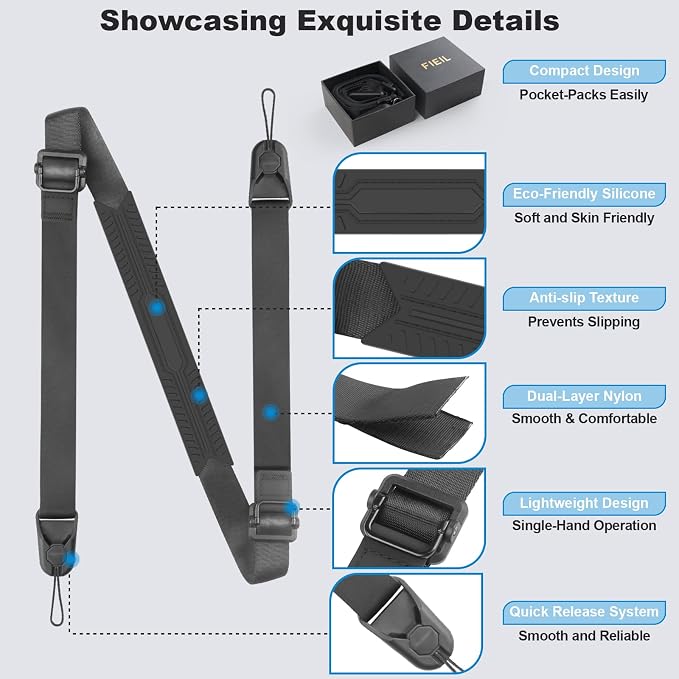 FIEIL Adjustable Camera Strap, Universal Camera Strap - Image 2