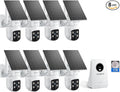 Solar Security Cameras Wireless Outdoor, 4MP Solar Powered, 8 Cam kit, Color by KCSNYOCamera
