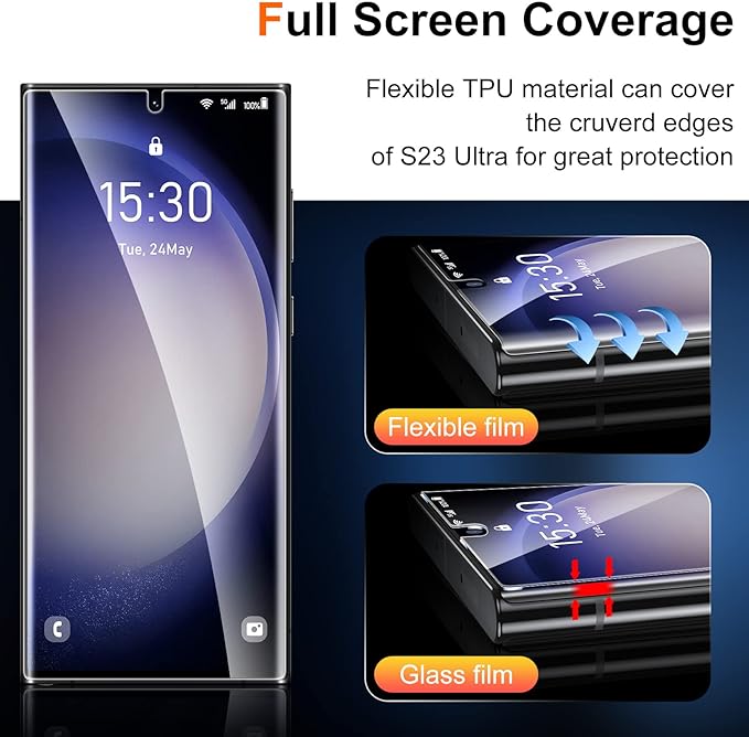 UniqueMe Compatible for Samsung Galaxy S23 Ultra 6.8 inch Screen Protector - Image 2