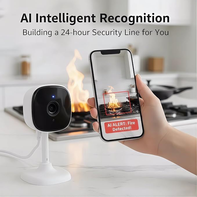 AMOROM 4 Pack Indoor Wired Security Camera, Baby Pet Monitor, Motion Detection - Image 4