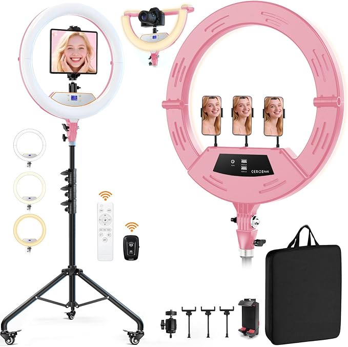 22" Foldable Ring Light with Stand by MACTREM