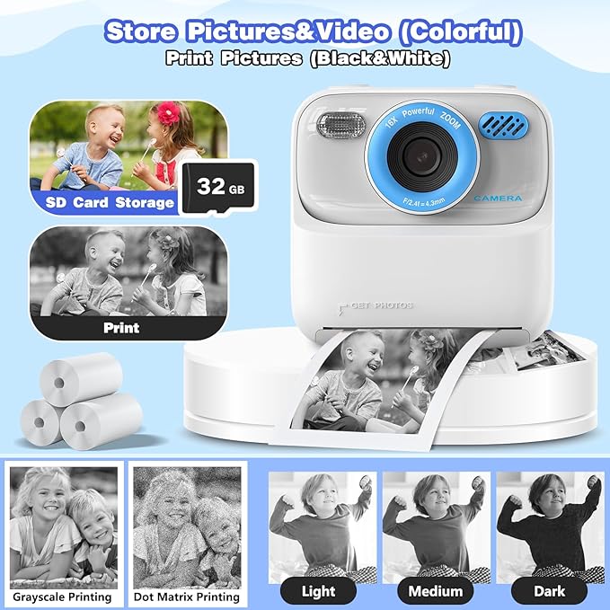 masterbee Kid Camera Instant Print Photo, Birthday Gifts - Image 5