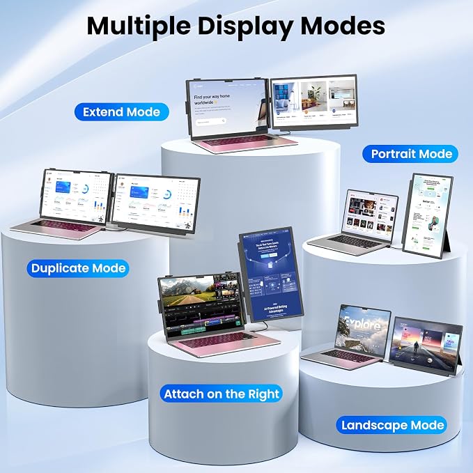 Redalf 15.6" Laptop Screen Extender, FHD 1080P Portable Monitor, Detachable and - Image 3