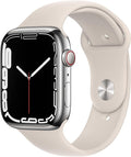 Apple Watch Series 7 Silver Stainless Steel Case by Amazon+Renewed