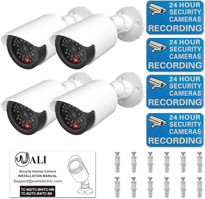 WALI Fake Security Camera with Flashing Red Light, Dummy Cameras - Image 7
