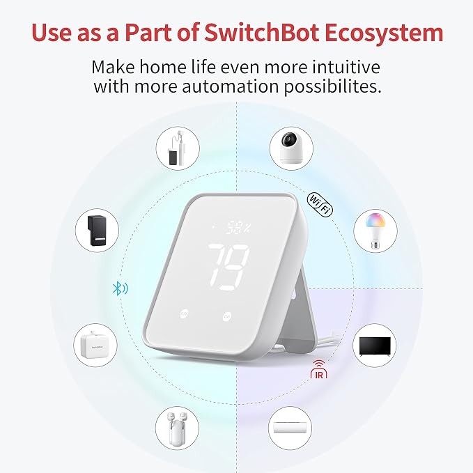 SwitchBot Hub 2, Work as a WiFi Thermometer Hygrometer, IR Remote Control - Image 6