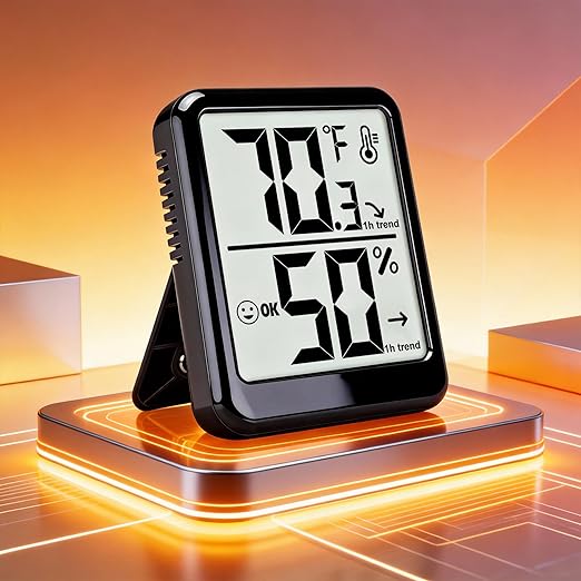 Room Thermometer Indoor Hygrometer Humidity Meter Gauge Digital Temperature and - Image 2