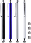 Stylus, Compatible with iPad, Kindle Fire, 4 Extra Replaceable Hybrid Fiber Tips by CCIVV