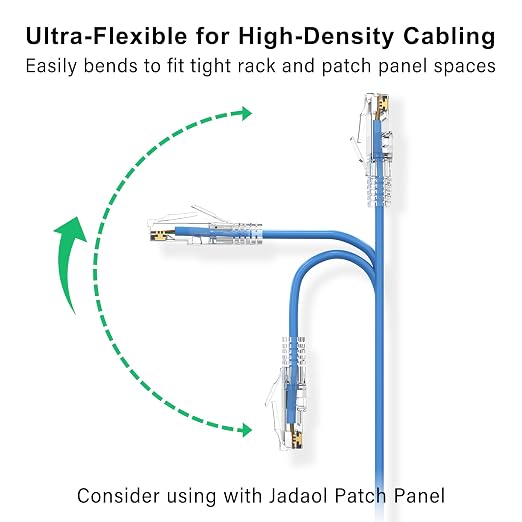 Jadaol UL Listed Patch Cables Cat 6a / Cat 6 1 ft 24-Pack, 10Gbps 550MHz Slim - Image 2