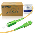 50Pack - 30m SC/APC to SC/APC Fiber Optic Internet Cable, Single Mode Patch by Bangun