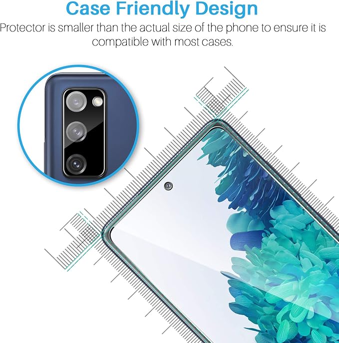 LK 3 Pack Samsung Galaxy S20 FE 5G Screen Protector+3 Pack Camera Lens Protector - Image 7