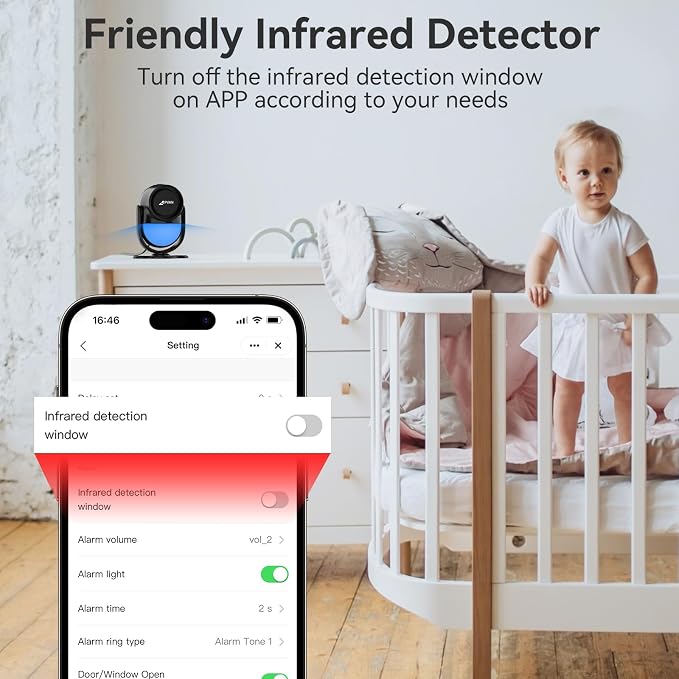 CPVAN WiFi Motion Sensor Alarm System, 125dB Smart PIR Motion Detector - Image 6