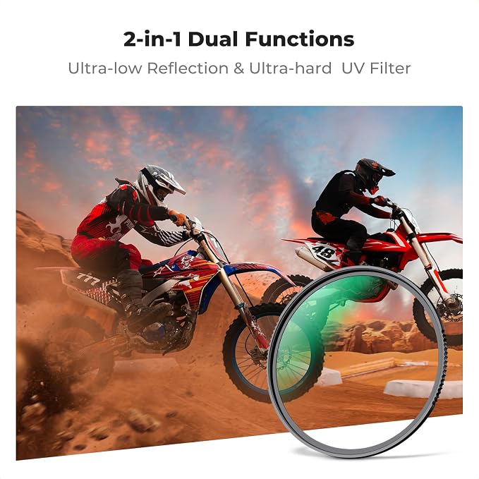K&F CONCEPT 58mm Shockproof & Ultra Low Reflectivity MCUV Lens Protection Filter - Image 2