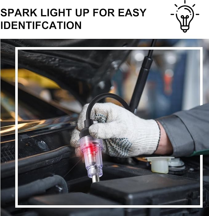 SINGARO Inline Spark Plug Tester, Plug-in Engine Ignition Tester, Car Exterior - Image 6