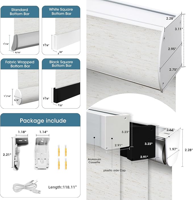 SmartWings Motorized 100% Blackout Shades Blinds, Custom Size, Cordless Window - Image 4
