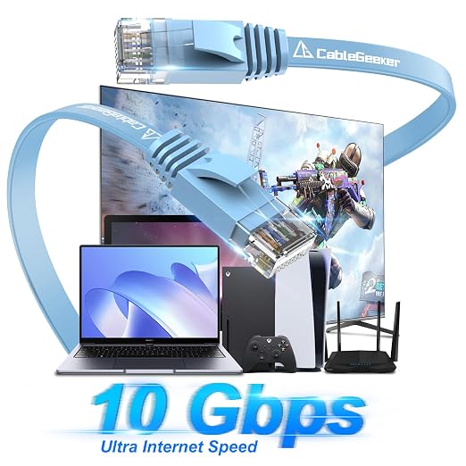 Cat 6 Ethernet Cable 150 ft, Indoor&Outdoor, High Speed 10Gbps Flat Internet - Image 2