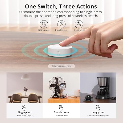 SONOFF Zigbee Switch, SNZB-01P Wireless Push Button, Supports to Create Smart - Image 6