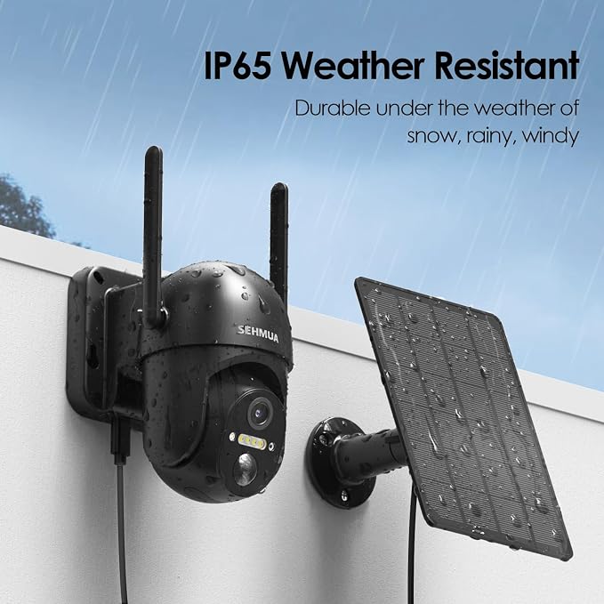 SEHMUA Solar Security Cameras Wireless Outdoor, 2K 360° View Battery Powered - Image 5