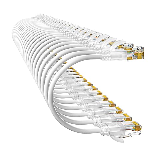 Cat6a Patch Cables 5ft Slim, Cat6 Ethernet Patch Cable Pure Copper, Flexible by 10Gsupxsel