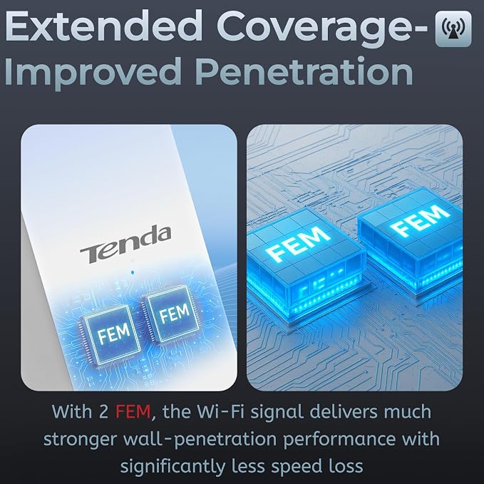 Tenda WiFi Range Extender AC1200, Dual-Band867Mbps 5GHz/300Mbps 2.4GHz - Image 5
