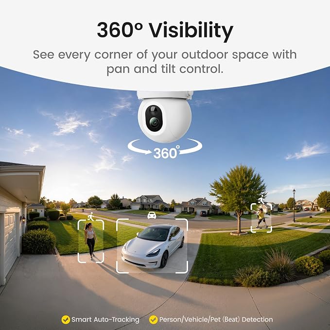 aosu SolarCam D1 Max 6-Cam Kit, 4K Solar Security Cameras Wireless Outdoor - Image 7