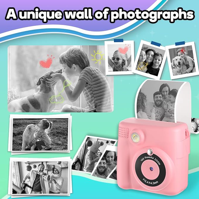 Printer Paper, 6 Rolls for Kids Instant Print Camera, HD Printing Thermal Print - Image 6