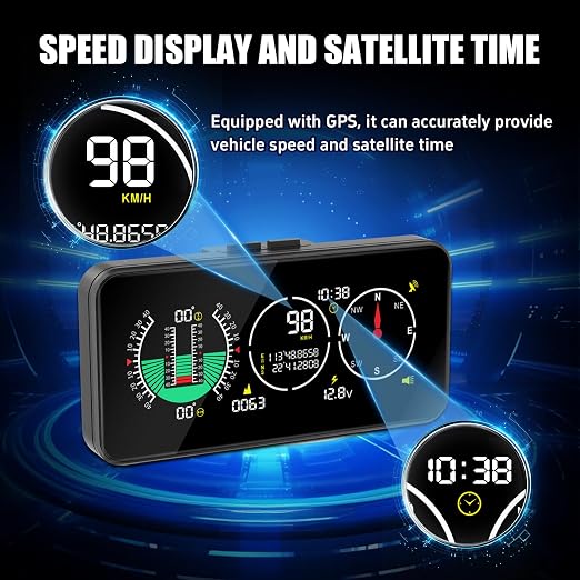 X60 Car Inclinometer for Off-Road, GPS Speedometer MPH KMH - Image 2