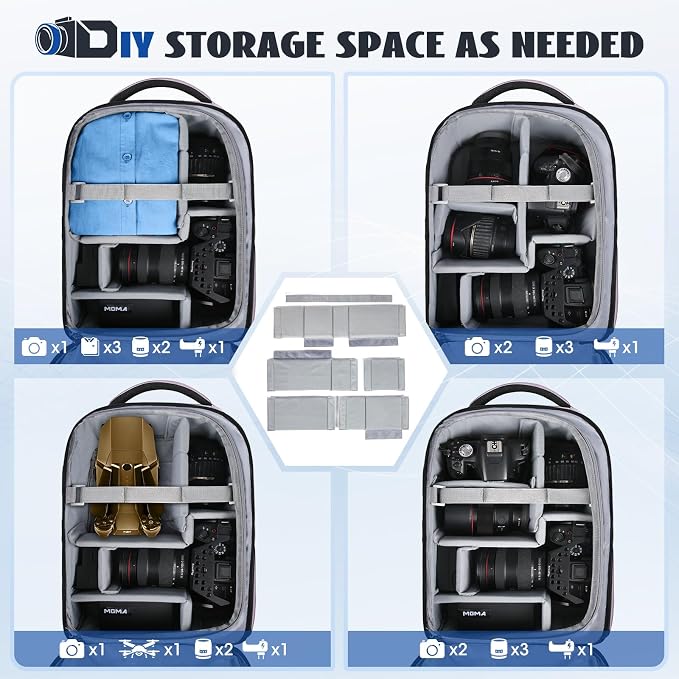 Camera Backpack Camera Bag for Photographers DSLR SLR Mirrorless Camera Cases - Image 2