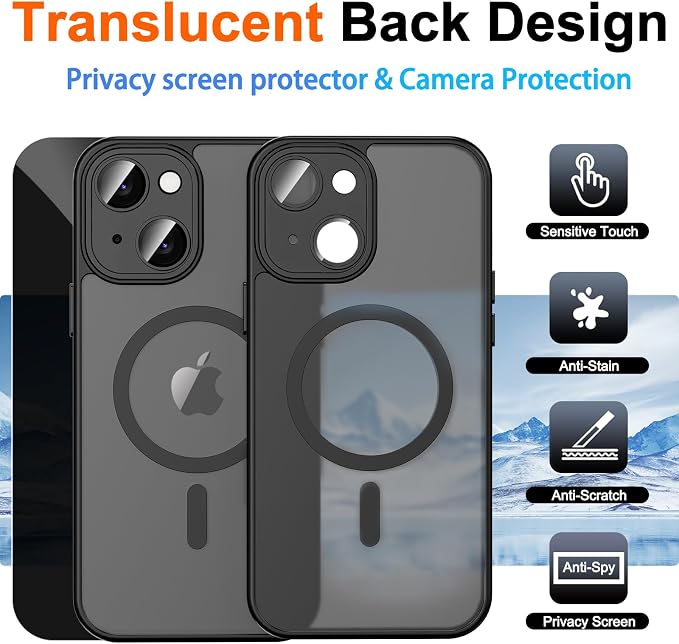 for iPhone 15 Case with Privacy Screen Protector and Camera Protection - Image 2