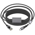 USB C to Ethernet Cable with Charging 15 Feet, USB-C Male 100W PD & Gigabit LAN by DUTEVOLNS